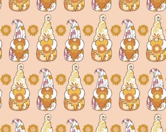 CAMELOT FABRICS, Gnome, 30200503-01, Blush, 100% Cotton - Gnome Sweet Gnome de Camelot Fabrics