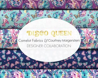 10 prints, DISCO, PAPILLON, PATIN - Disco Queen of Camelot fabrics