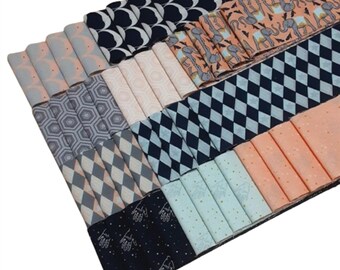 SALE, 40 Stripes, Jelly Rolls, 2 1/2" X 44", Pre-Cut cotton - NIGHT CIRCUS de Camelot Fabrics