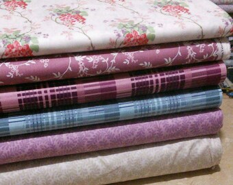 SALE, Bundle, 6 prints, Wisteria, Camelot Fabrics, Bundle, 1 of each print, quilt cotton, (Reg 22.55-116.94)