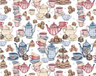 Fabric cotton, AFTERNOON TEA, 49240601, 01, Quilt Fabrics, 100% cotton, quilt cotton - Tea and Poetry of Camelot Fabrics