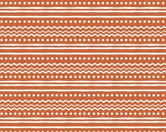 CAMELOT FABRICS, Fabric 100% cotton, Nordic Stripe, 89200706, col 01, BROWN - Penguin Paradise by Puck Selders of Camelot fabrics