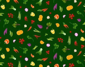 Fabric cotton, Vegetable, 258231002, 02, QUILT FABRICS, 100% cotton, quilt cotton - Eat Green of Camelot Fabrics