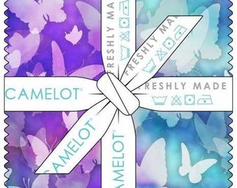 QUILT FABRICS, 42 squares 5 inchs, 100% cotton, quilt cotton - Rainbow Dreams of Camelot Fabrics