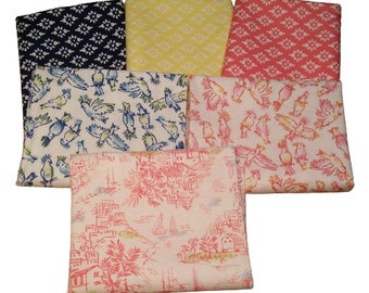 SALE, QUILT FABRIC 6 designs, By the sea, 1 of each design - Camelot Fabrics