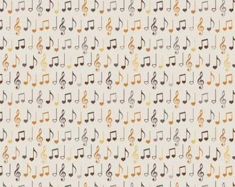 Fabric cotton, MUSICAL NOTES, Cream, 66240104, 01, Quilt Fabrics, 100% cotton, quilt cotton - Song Bird of Camelot Fabrics