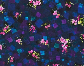 ROBERT KAUFMAN, Fabric FLOWER, 19714-69 - Bright Side - Robert Kaufmann, cotton, cotton quilt, cotton designer