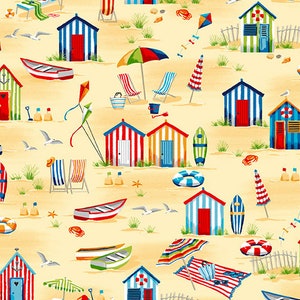 ANDOVER, 2341, playa, Beside the Sea, 100% cotton, cotton quilt, cotton designer Andover Fabrics image 1