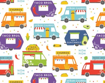 CAMELOT FABRICS, Food Trucks, 21210401, Tacos 'Bout It, 100% Cotton