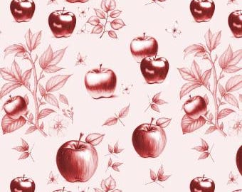 Fabric cotton, Apples, 21231106-02, QUILT FABRICS, 100% cotton, quilt cotton - Apple Orchard of Camelot Fabrics