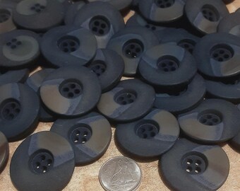 28mm, 5 buttons, Natural Stone, Navy, 5mm High, 4 Holes, Decorative Button, Solid Button, Coat Button, BM182