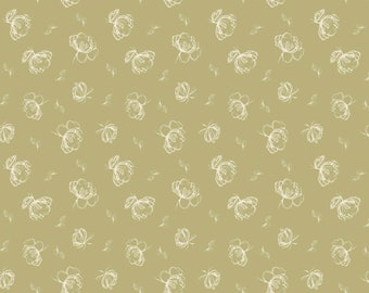 CAMELOT FABRICS, Falling Etched Floral, 100% Cotton - Oxford, Laura Ashley de Camelot Fabrics
