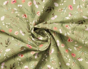 Quilt Fabric FLORALS, Cotton Quilt Fabric , 55250204-02, Sagebrush Babies de Camelot Fabrics