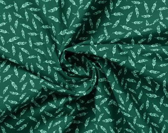 Fabric cotton Feathers, Teal, 21240105, 01, QUILT FABRICS, 100% cotton, quilt cotton - Rhapsody of Camelot Fabrics