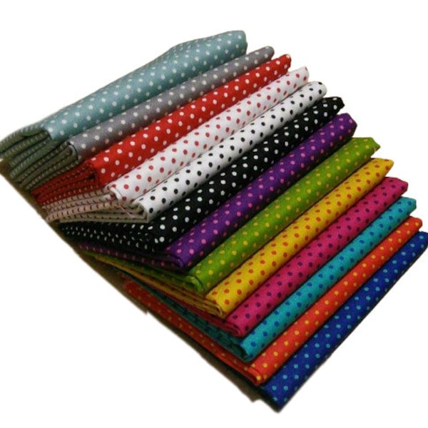 TISSU COTON Pois, 13 couleurs, 100% coton - 830 d'Andover Fabrics