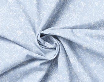 Fabric cotton, Flower, Blue, 94230206-02, QUILT Fabrics, 100% cotton, quilt cotton - Flower House of Camelot Fabrics