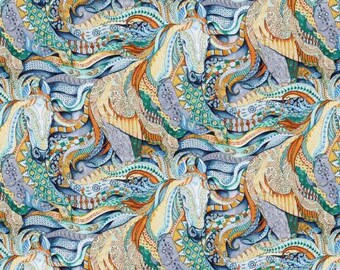 Fabric cotton Spirit of the plains, Multi, 21240101, 03, QUILT FABRICS, 100% cotton, quilt cotton - Rhapsody of Camelot Fabrics