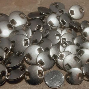 12 boutons, 15mm, 17mm, 20mm, SILVER, button métal