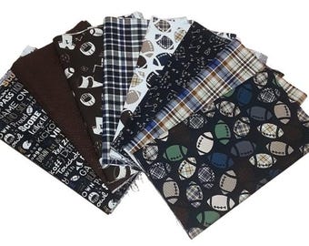 END of COLLECTION, 8 FE 9 X 22 inchs, Fabrics cotton, Football, 100% cotton - Fall is Football of Camelot Fabrics