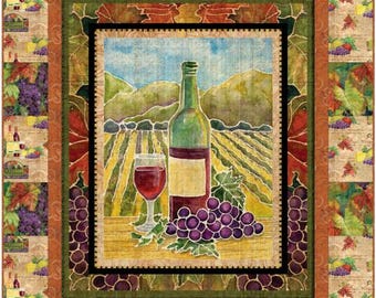 PDF, PANEL Quilt, 50'' X 56.5'', Tutoriel - Aged Vineyard of Camelot Fabrics