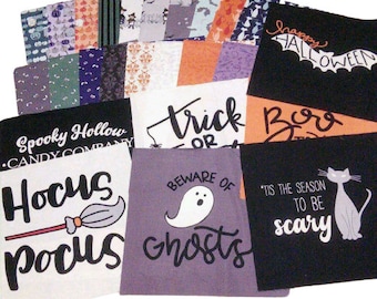 RILEY BLAKE, 25 Pre-Cut cotton 10" - Spooky Hallow de Riley Blake Designs