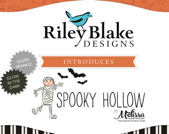 10 designs, Glow in the dark, Halloween, quilt cotton- Spooky Hallow de Riley Blake