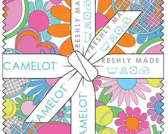 QUILT FABRICS, 42 squares 5 inchs, 100% cotton, quilt cotton - Serving Summer of Camelot Fabrics