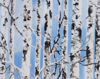 QUILT FABRIC Birch, blue sky background, 100% cotton, cotton quilt, cotton designer - 5350 de Timeless Treasures