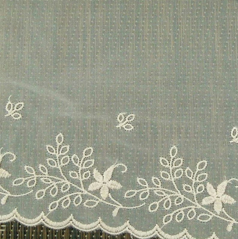 1980 125mm, polyester Lace trim Transparent by the meter vintage Lace 5 Beige DT38