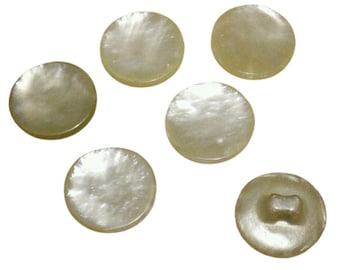 6 Buttons: 15mm, button ivory