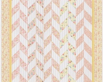PDF, HERRINGBONE Quilt, 63'' X 73'', Tutoriel - Quilting Bees of Camelot Fabrics