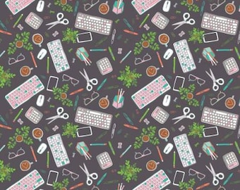 Camelot Fabrics, Fabric keyboard, 60210105, 02, CHARCOAL - Home Office of Camelot Fabrics