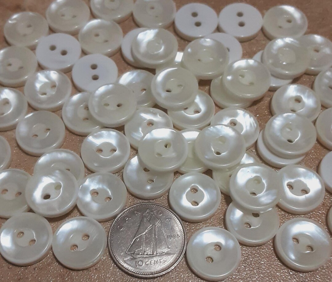 12mm, 24 Buttons, PEARLY WHITE, BTN 02 - Etsy
