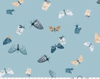 Fabric cotton, Flutter Wings, Medium Blue, 58230506-03, QUILT FABRICS, 100% cotton, quilt cotton - Midnight In Bloom of Camelot Fabrics