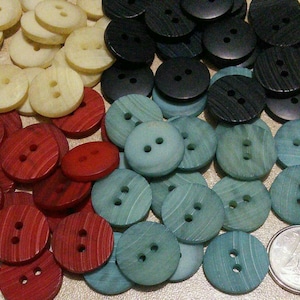 16mm, 12 buttons strie, button vintage
