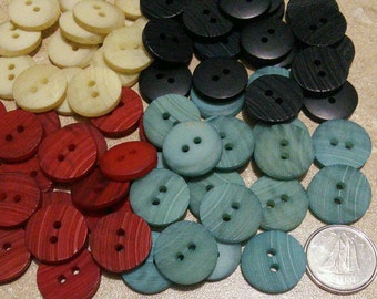 16mm, 12 buttons strie, button vintage