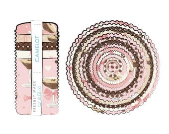 QUILT FABRICS, 40 stripes 2 1/2x44po, COFFEE, 100% cotton, quilt cotton - Tini Time of Camelot Fabrics