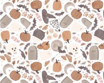 Fabric cotton, SOFT HALLOWS EVE, 66250202, 01, Quilt Fabrics, 100% cotton, quilt cotton - Pumpkin and Paws of Camelot Fabrics