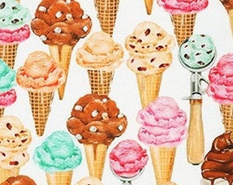 ROBERT KAUFMAN, Ice cream, 100% cotton, cotton quilt, cotton designer - Sweet Tooth de Robert Kaufman