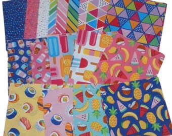 42 precuts, 4 inchs or 5 inchs - Rainbowfruit de Riley Blake designs