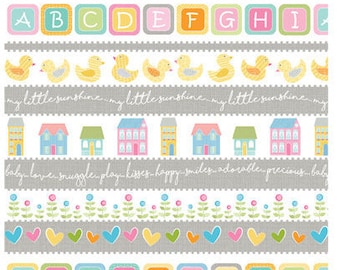 SALE, BENARTEX FABRICS, Sunshine & Alphabets, 6770, 100% Cotton