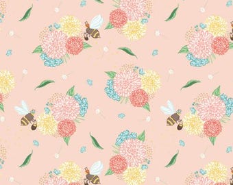 Fabric cotton Bee Errands, Pink, 37230201, 02, QUILT FABRICS, 100% cotton, quilt cotton - Quilting Bees of Camelot Fabrics