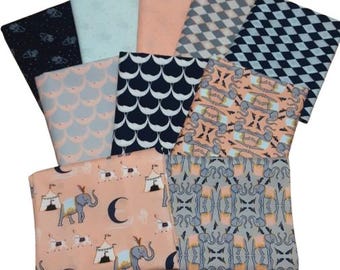 10 fats quarters, 18X22'' (45 x 55cm), Night Circus, 100% cotton - Night Circus de Camelot Fabrics