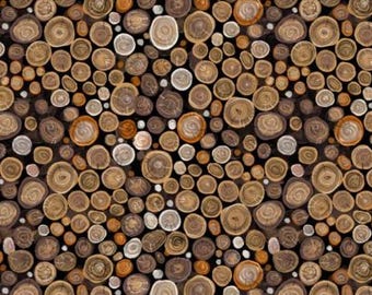 Fabric cotton, WOOD PILE, 49240205, 01, Black, Quilt Fabrics, 100% cotton, quilt cotton - Fun on Tap of Camelot Fabrics