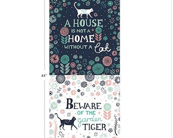 CAMELOT FABRICS, Panel, Cat, 100% Cotton - Urban Jungle de Camelot Fabrics