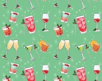 Fabric cotton, HAPPY HOUR, 19010105, 01, Quilt Fabrics, 100% cotton - North Pole Social Club of Camelot Fabrics