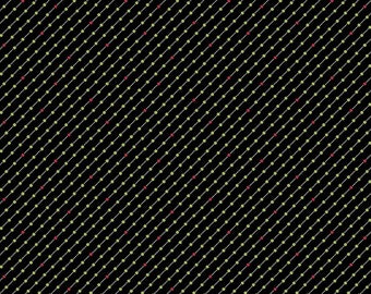 ANDOVER, Fabric, Cotton, Black, green, red, Winter Rose, 9424