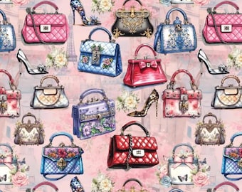Camelot Fabric HANDBAG BOUTIQUE Cotton Quilt Fabric 64250105-01 - En Vogue