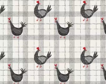 Fabric cotton, CHICKEN PLAID, 55250102-01, Quilt Fabrics, 100% cotton, quilt cotton - Hen House of Camelot Fabrics