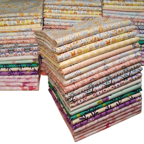 CAMELOT FABRICS, Flowers, Pack of 20, 100% cotton, Various patterns, quality quilting, cotton designer